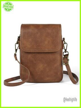 Fmeida PU Leather Crossbody Purse RFID Blocking Small Travel Handbag